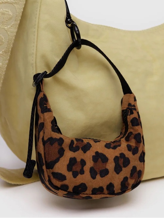 BAGGU Handbags - New! BAGGU crescent bag charm in leopard NWT